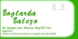 boglarka balczo business card